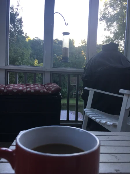 Coffee on the balcony